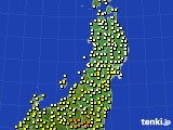 東北地方のアメダス実況(気温)(2017年06月11日)