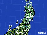 2017年06月11日の東北地方のアメダス(風向・風速)