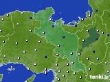 2017年06月11日の京都府のアメダス(風向・風速)