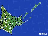 道東のアメダス実況(風向・風速)(2017年06月11日)