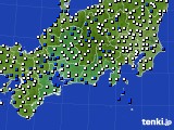 東海地方のアメダス実況(風向・風速)(2017年06月12日)