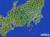 関東・甲信地方のアメダス実況(風向・風速)(2017年06月13日)