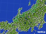 北陸地方のアメダス実況(風向・風速)(2017年06月13日)