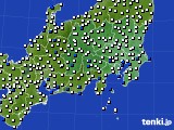 関東・甲信地方のアメダス実況(風向・風速)(2017年06月15日)