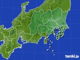 関東・甲信地方のアメダス実況(降水量)(2017年06月18日)