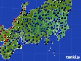 関東・甲信地方のアメダス実況(日照時間)(2017年06月18日)