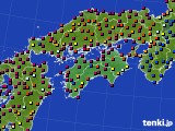 四国地方のアメダス実況(日照時間)(2017年06月18日)