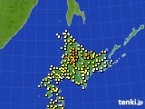 北海道地方のアメダス実況(気温)(2017年06月18日)