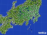 関東・甲信地方のアメダス実況(風向・風速)(2017年06月19日)