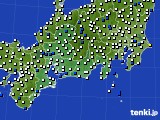東海地方のアメダス実況(風向・風速)(2017年06月19日)