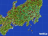 関東・甲信地方のアメダス実況(気温)(2017年06月20日)