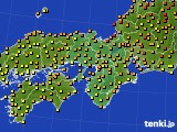 近畿地方のアメダス実況(気温)(2017年06月20日)