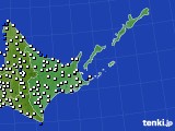 道東のアメダス実況(風向・風速)(2017年06月20日)