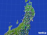 東北地方のアメダス実況(降水量)(2017年06月21日)