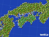 四国地方のアメダス実況(気温)(2017年06月21日)