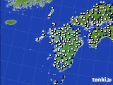 九州地方のアメダス実況(風向・風速)(2017年06月21日)