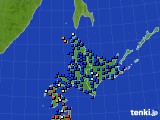 北海道地方のアメダス実況(日照時間)(2017年06月22日)