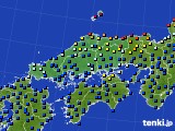 中国地方のアメダス実況(日照時間)(2017年06月22日)