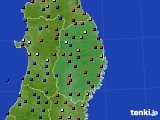 岩手県のアメダス実況(日照時間)(2017年06月22日)