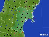 宮城県のアメダス実況(日照時間)(2017年06月22日)