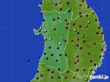 2017年06月22日の秋田県のアメダス(日照時間)