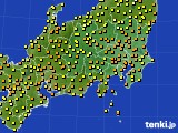 関東・甲信地方のアメダス実況(気温)(2017年06月22日)