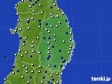 岩手県のアメダス実況(風向・風速)(2017年06月22日)