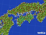 四国地方のアメダス実況(気温)(2017年06月23日)