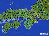 近畿地方のアメダス実況(日照時間)(2017年06月24日)