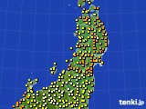 東北地方のアメダス実況(気温)(2017年07月01日)