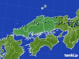 中国地方のアメダス実況(降水量)(2017年07月02日)