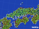 中国地方のアメダス実況(日照時間)(2017年07月02日)