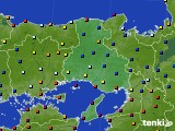2017年07月02日の兵庫県のアメダス(日照時間)