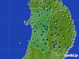 秋田県のアメダス実況(降水量)(2017年07月03日)