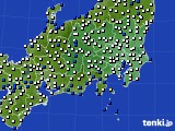 関東・甲信地方のアメダス実況(風向・風速)(2017年07月03日)