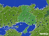 兵庫県のアメダス実況(風向・風速)(2017年07月03日)