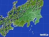 関東・甲信地方のアメダス実況(降水量)(2017年07月04日)