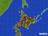 北海道地方のアメダス実況(気温)(2017年07月07日)