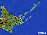 道東のアメダス実況(気温)(2017年07月07日)