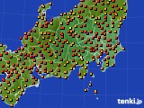 関東・甲信地方のアメダス実況(気温)(2017年07月08日)