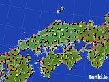 2017年07月08日の中国地方のアメダス(気温)