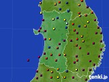 秋田県のアメダス実況(日照時間)(2017年07月09日)