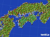 四国地方のアメダス実況(気温)(2017年07月09日)