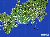 2017年07月09日の東海地方のアメダス(風向・風速)