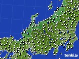 北陸地方のアメダス実況(風向・風速)(2017年07月10日)