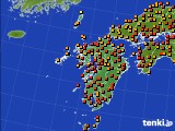 九州地方のアメダス実況(気温)(2017年07月11日)