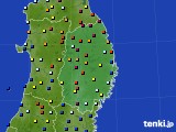 岩手県のアメダス実況(日照時間)(2017年07月12日)