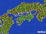 四国地方のアメダス実況(気温)(2017年07月12日)