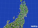 東北地方のアメダス実況(風向・風速)(2017年07月12日)