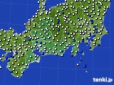 東海地方のアメダス実況(風向・風速)(2017年07月12日)